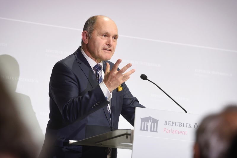 Begrüßung durch Nationalratspräsident Wolfgang Sobotka (V)