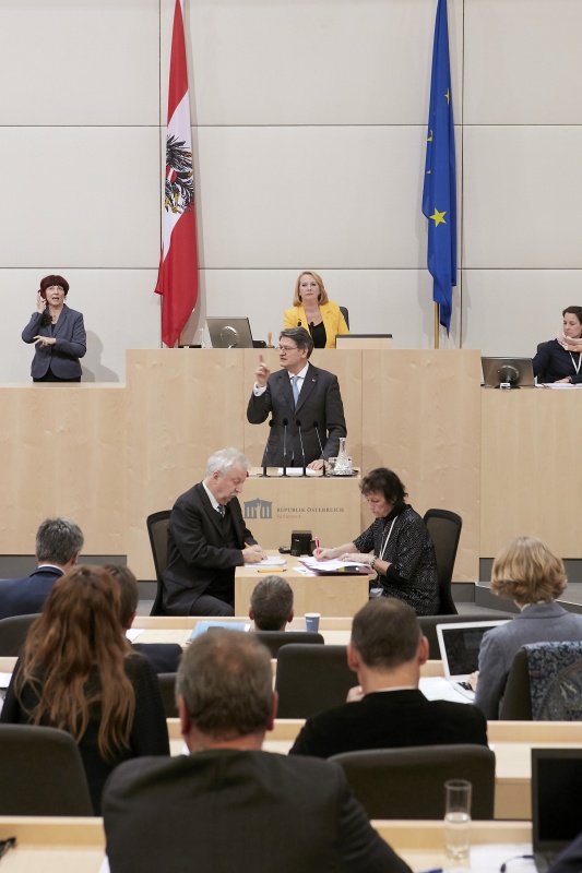 am Rednerpult Nationalratsabgeordneter Helmut Brandstätter (N)