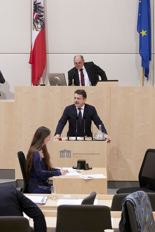 Am Rednerpult: Nationalratsabgeordneter Klaus Fürlinger (V)