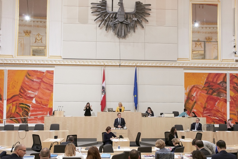 Am Rednerpult Nationalratsabgeordneter Erwin Angerer (F)