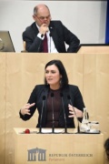 Nationalratsabgeordnete Elisabeth Köstinger (V) am Rednerpult