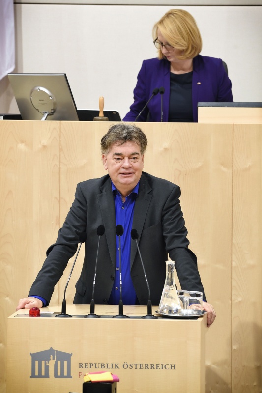 Klubobmann Werner Kogler (G) am Rednerpult