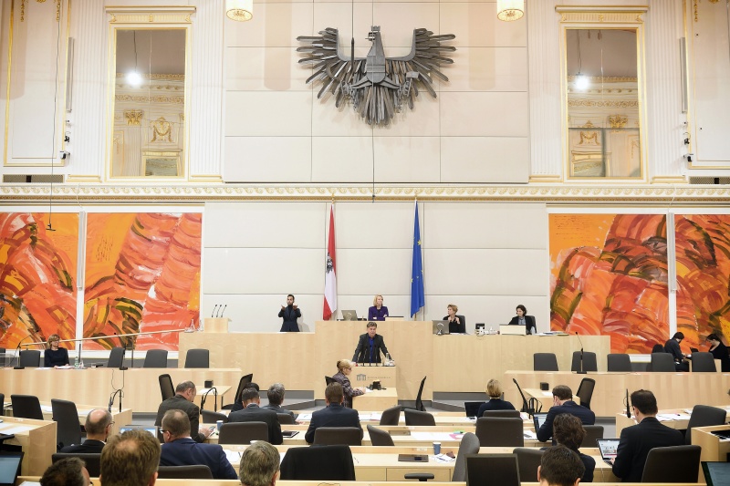 Klubobmann Werner Kogler (G) am Rednerpult