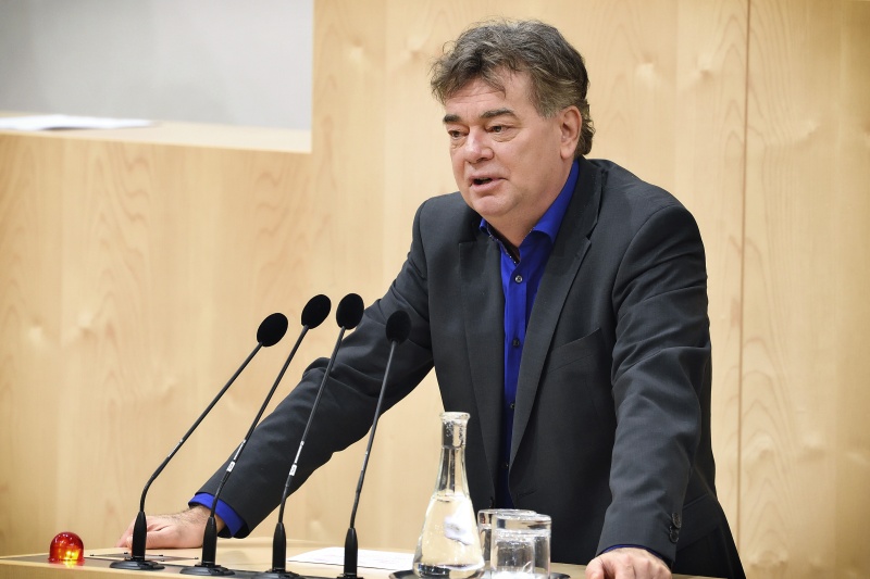 Klubobmann Werner Kogler (G) am Rednerpult