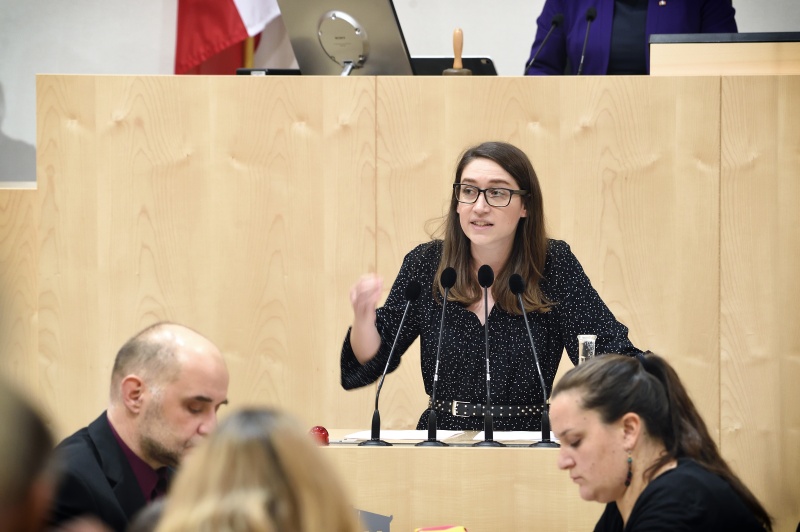 Nationalratsabgeordnete Julia Herr (S) am Rednerpult