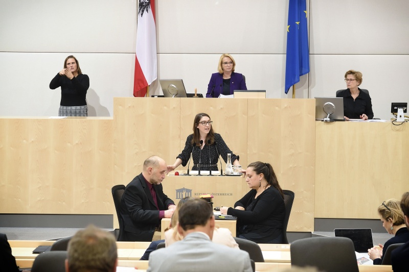 Nationalratsabgeordnete Julia Herr (S) am Rednerpult