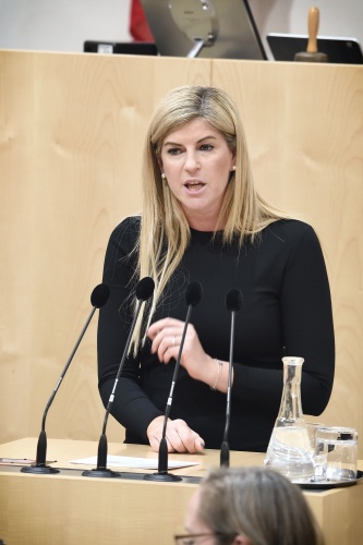 Nationalratsabgeordnete Tanja Graf (V) am Rednerpult