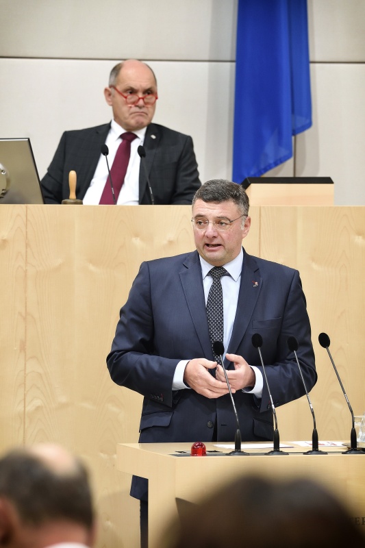 Nationalratsabgeordneter Jörg Leichtfried (S) am Rednerpult