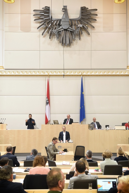 Klubobmann Herbert Kickl (F) am Rednerpult