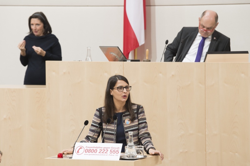 Am Rednerpult: Nationalratsabgeordnete Meri Disoski (G)