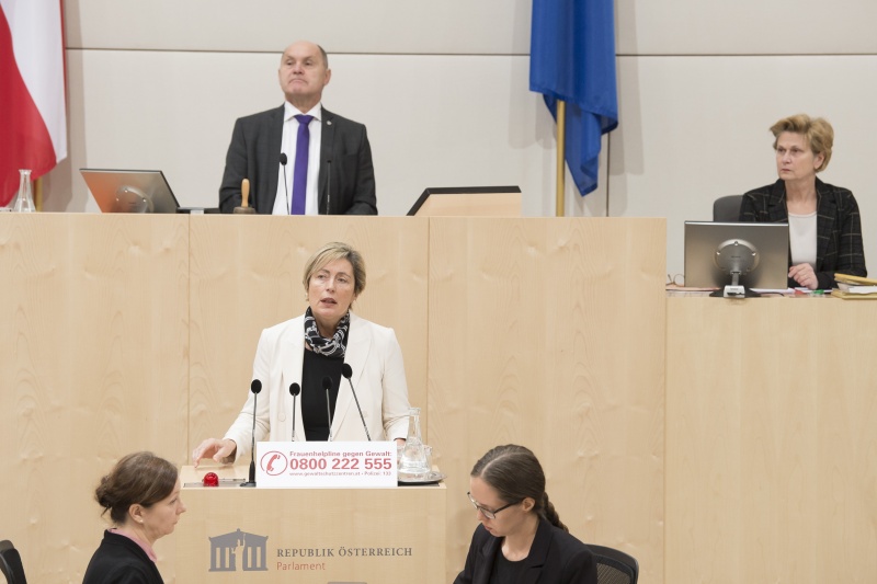 Am Rednerpult: Nationalratsabgeordnete Michaela Steinacker (V)