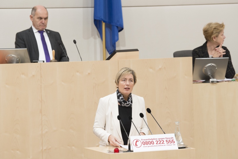 Am Rednerpult: Nationalratsabgeordnete Michaela Steinacker (V)