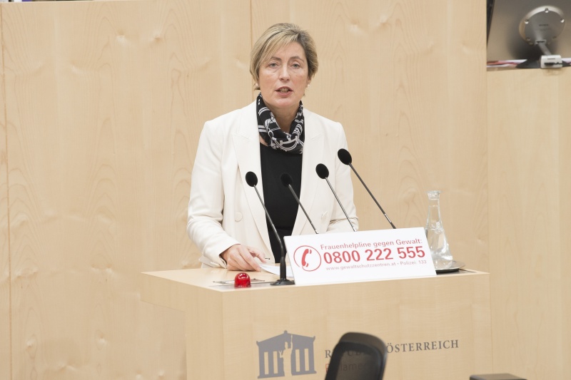 Am Rednerpult: Nationalratsabgeordnete Michaela Steinacker (V)