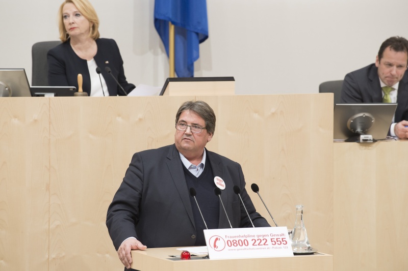 Am Rednerpult: Nationalratsabgeordneter Josef Muchitsch (S)