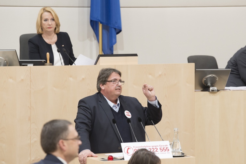 Am Rednerpult: Nationalratsabgeordneter Josef Muchitsch (S)