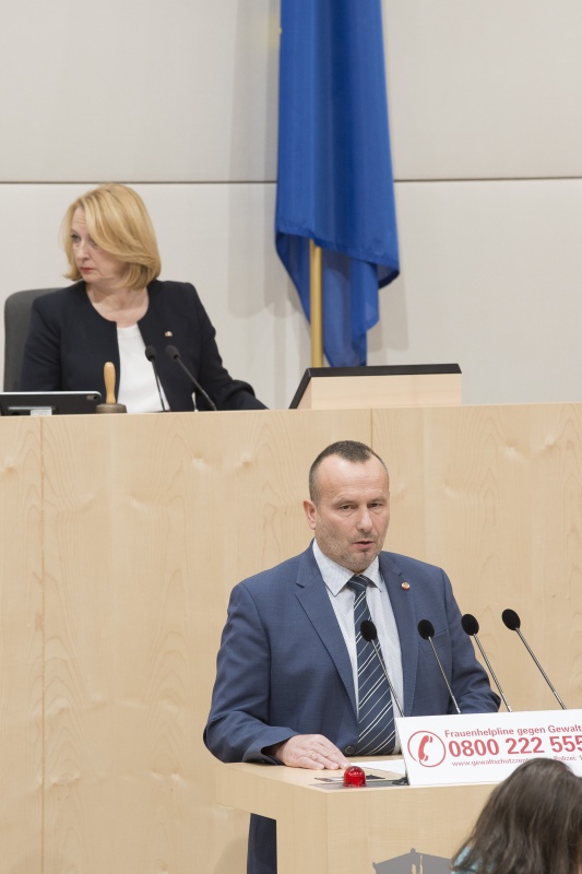 Am Rednerpult: Nationalratsabgeordneter Alois Kainz (F)