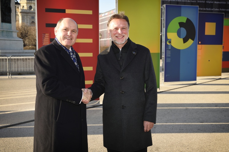 Von links: Nationalratspräsident Wolfgang Sobotka (V), Präsident des kroatischen Sabor Gordan Jandroković