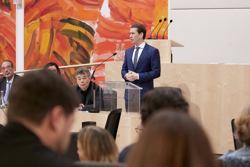 Erklärung durch Bundeskanzler Sebastian Kurz (V)
