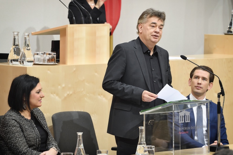 Erkärung durch Vizekanzler Werner Kogler (G)