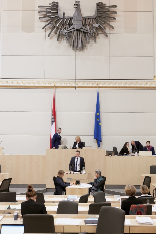 Am Rednerpult Nationalratsabgeordneter Maximilian Köllner (S)