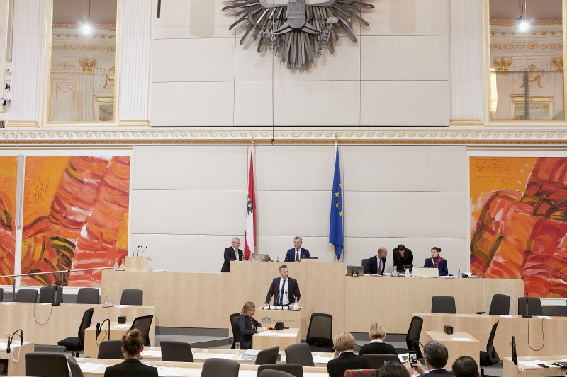 Am Rednerpult Nationalratsabgeordneter Maximilian Köllner (S)