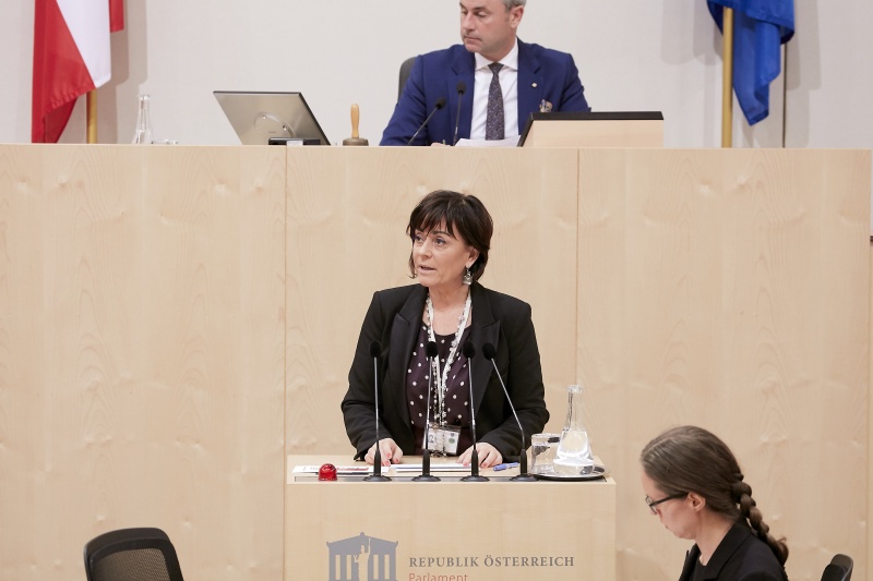Am Rednerpult Nationalratsabgeordnete Petra Oberrauner (S)
