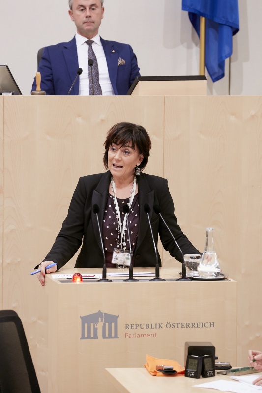 Am Rednerpult Nationalratsabgeordnete Petra Oberrauner (S)