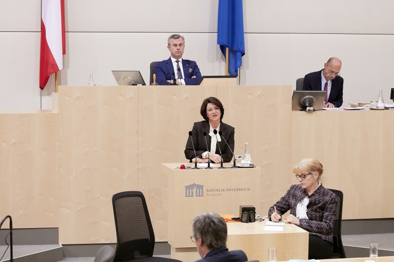 Am Rednerpult Nationalratsabgeordnete Maria Smodics-Neumann (V)