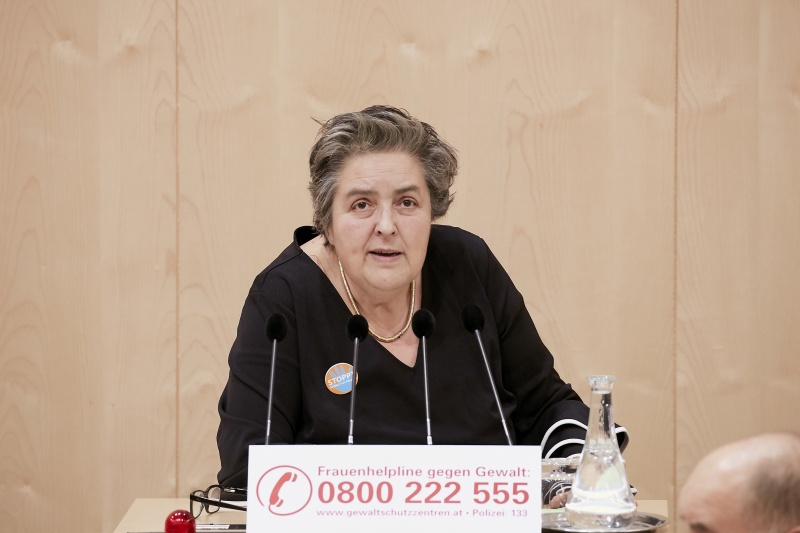 Am Rednerpult Nationalratsabgeordnete Eva Blimlinger (G)