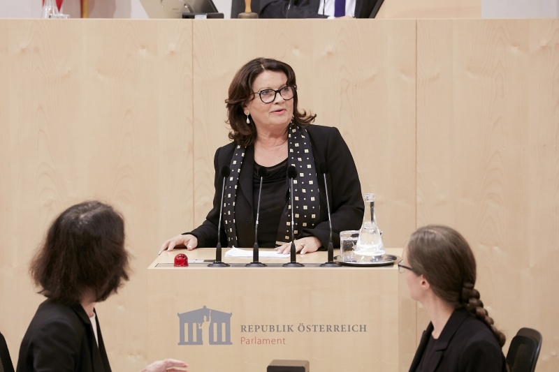 Am Rednerpult Nationalratsabgeordnete Elisabeth Scheucher-Pichler (V)