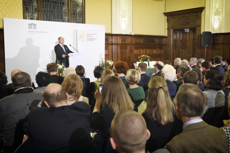 Begrüßung durch Nationalratspräsident Wolfgang Sobotka (V)