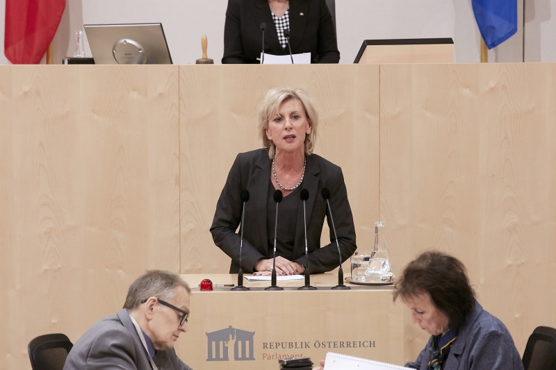Am Rednerpult Nationalratsabgeordnete Gabriela Schwarz (V)