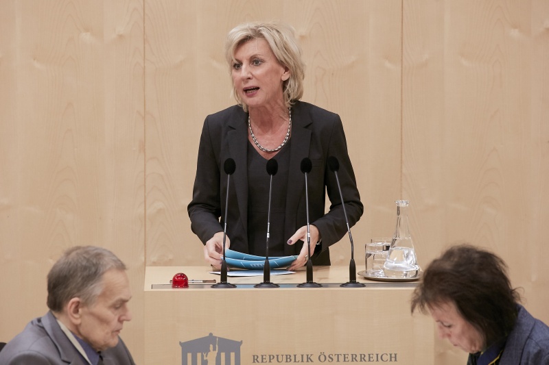 Am Rednerpult Nationalratsabgeordnete Gabriela Schwarz (V)