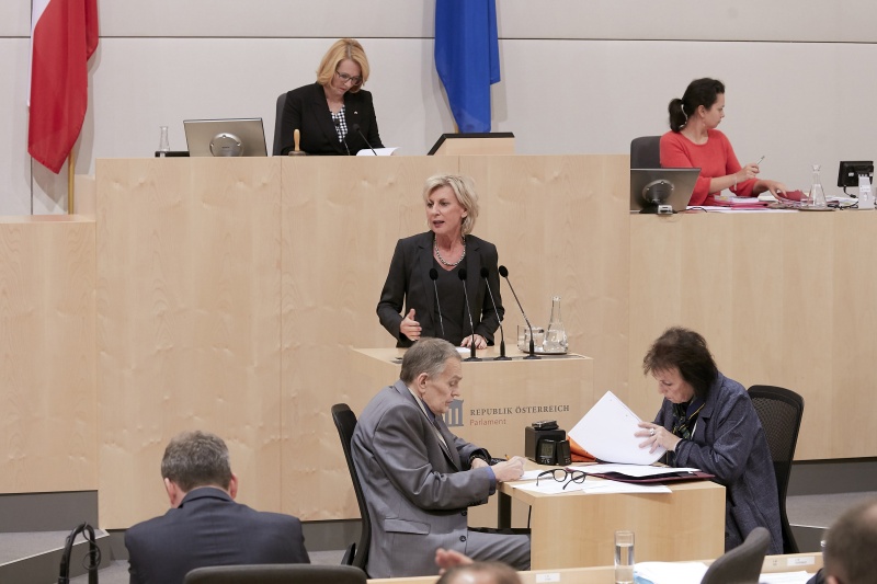 Am Rednerpult Nationalratsabgeordnete Gabriela Schwarz (V)