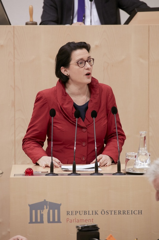 Am Rednerpult Nationalratsabgeordnete Gudrun Kugler (V)