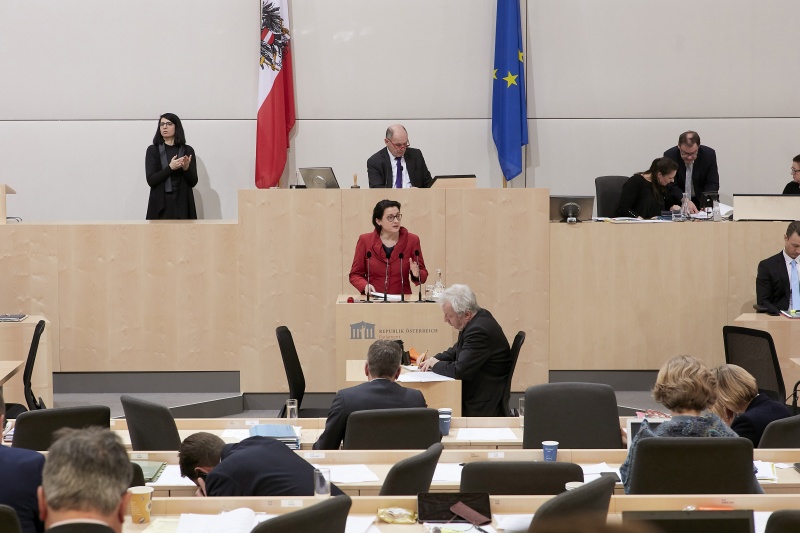 Am Rednerpult Nationalratsabgeordnete Gudrun Kugler (V)