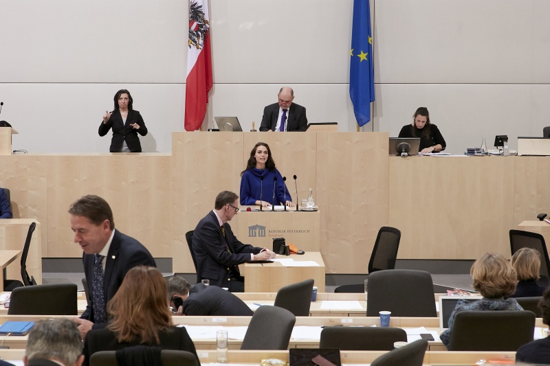 Am Rednerpult Nationalratsabgeordnete Barbara Neßler (G)