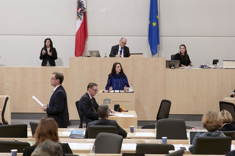 Am Rednerpult Nationalratsabgeordnete Barbara Neßler (G)