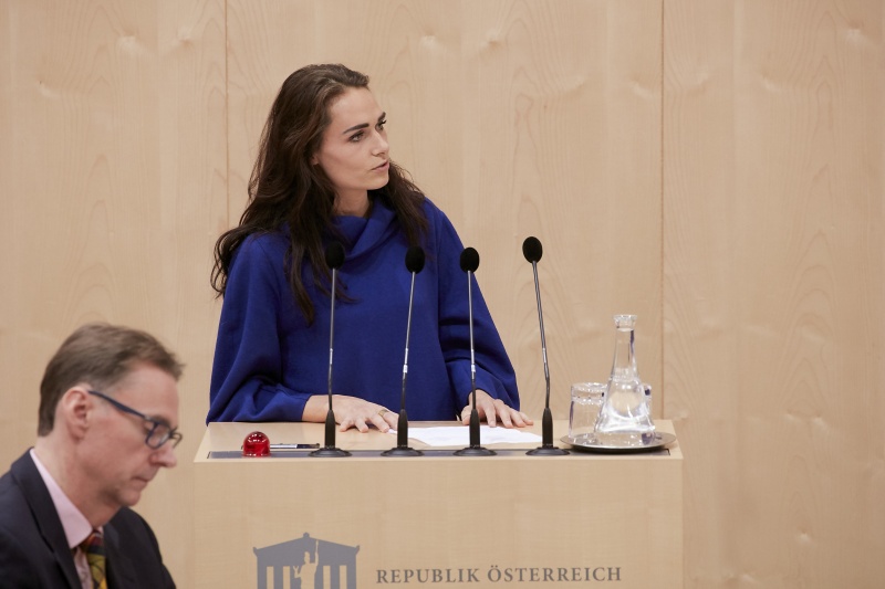 Am Rednerpult Nationalratsabgeordnete Barbara Neßler (G)