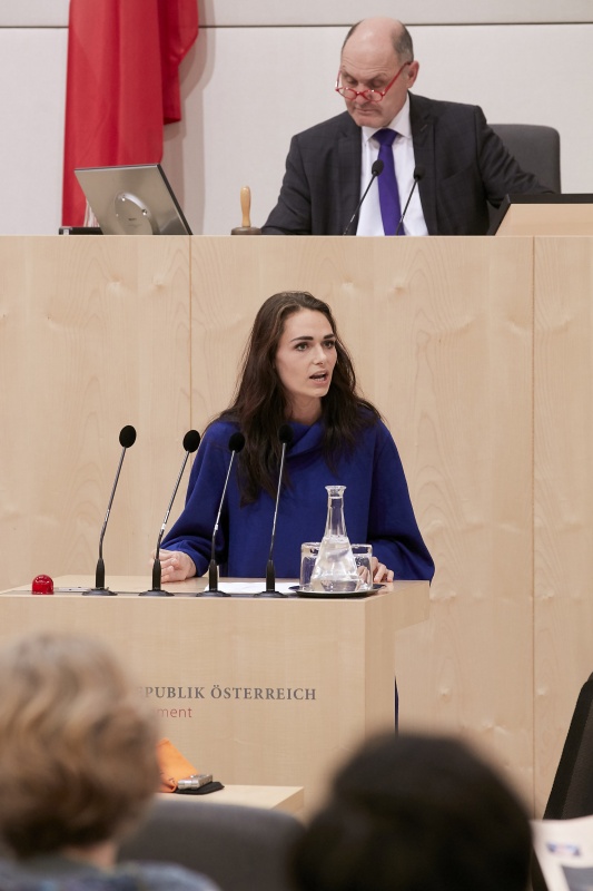 Am Rednerpult Nationalratsabgeordnete Barbara Neßler (G)