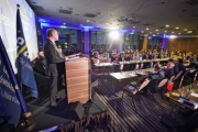 Symposium der European Jewish Association: Rede von Nationalratspräsident Wolfgang Sobotka (V). Blick Richtung VeranstaltungsteilnehmerInnen