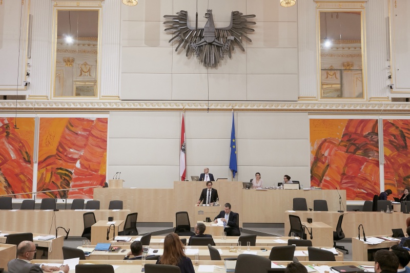 Am Rednerpult Nationalratsabgeordneter Joachim Schnabel (V)