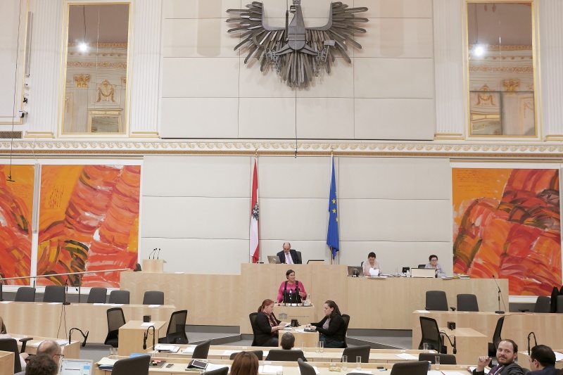 Am Rednerpult Nationalratsabgeordnete Petra Bayr (S)