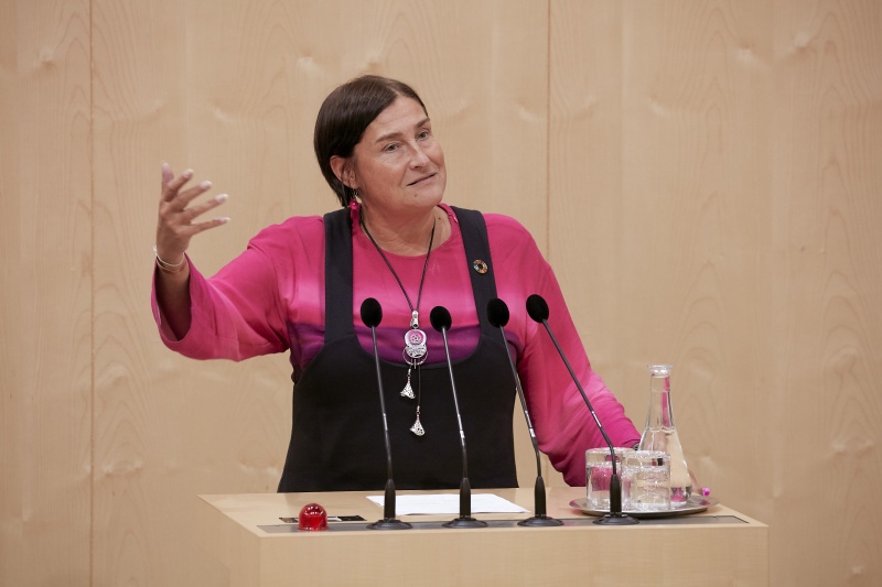 Am Rednerpult Nationalratsabgeordnete Petra Bayr (S)