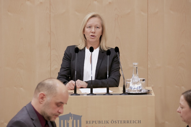 Am Rednerpult Nationalratsabgeordnete Verena Nussbaum (S)