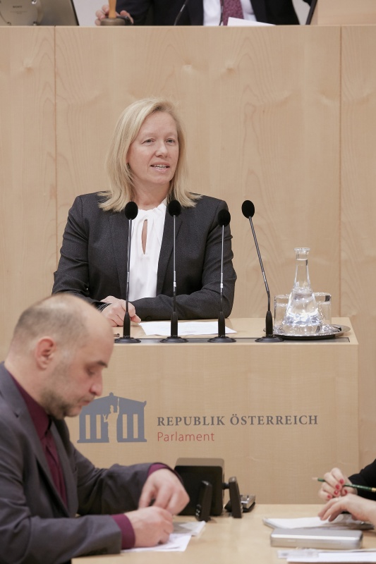 Am Rednerpult Nationalratsabgeordnete Verena Nussbaum (S)