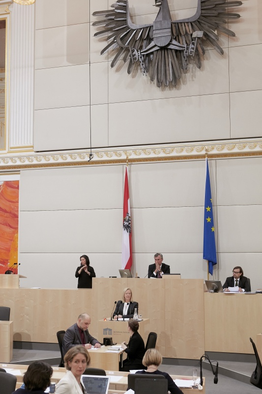 Am Rednerpult Nationalratsabgeordnete Verena Nussbaum (S)