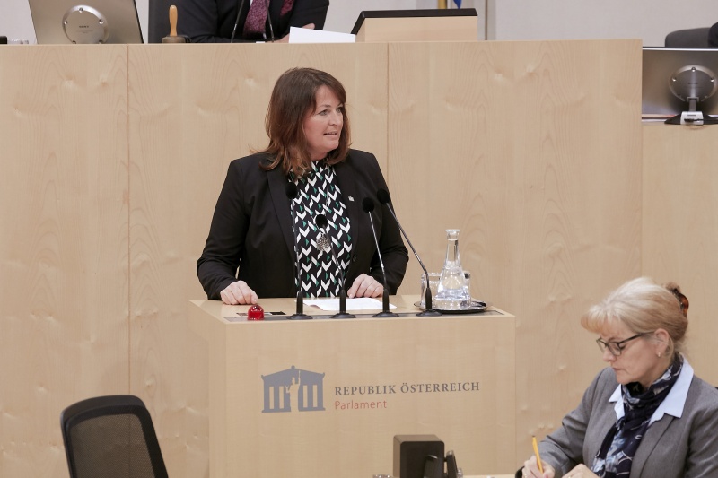 Am Rednerpult Nationalratsabgeordnete Petra Wimmer (S)