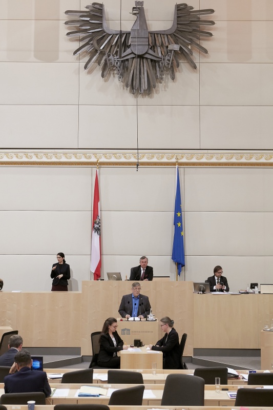 Am Rednerpult Nationalratsabgeordneter Ralph Schallmeiner (G)