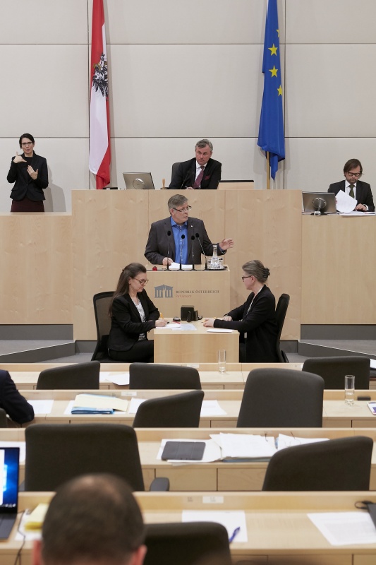 Am Rednerpult Nationalratsabgeordneter Ralph Schallmeiner (G)